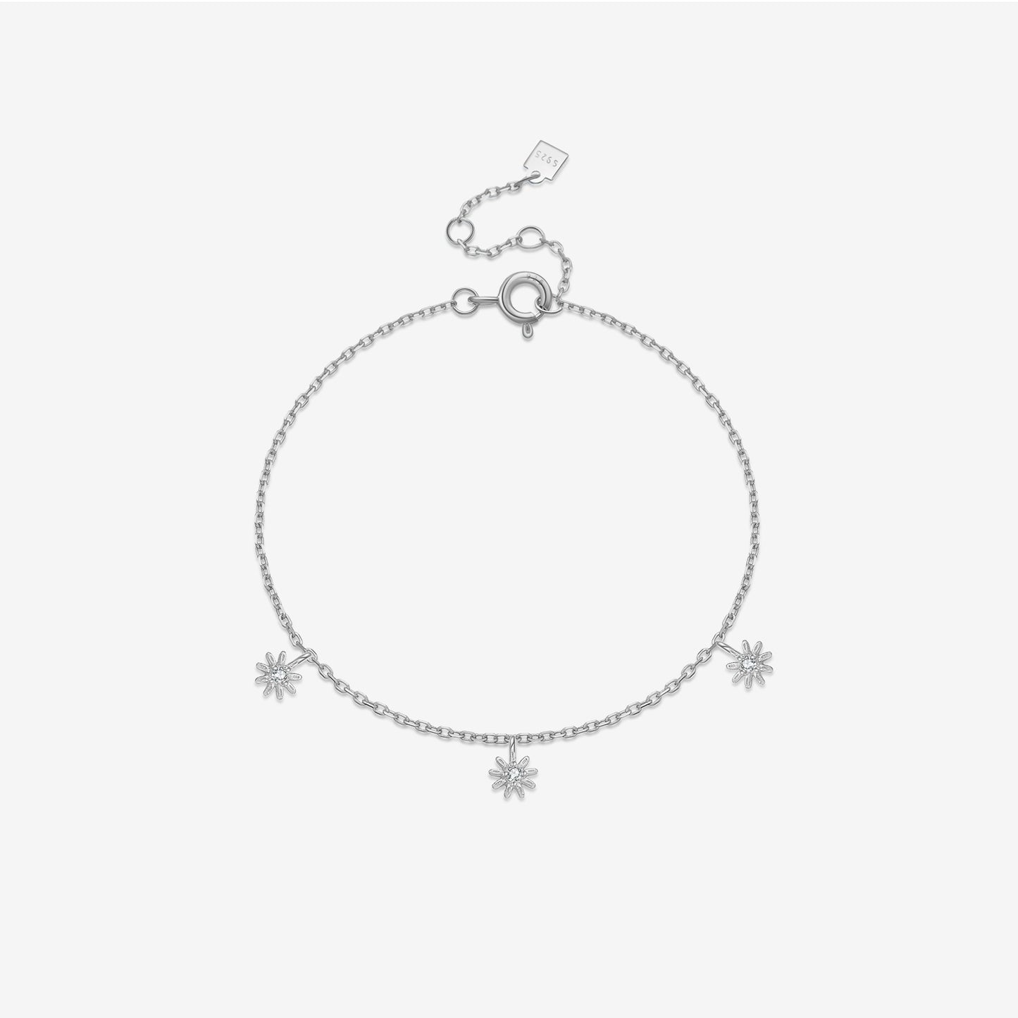 Bracelet Fleur en Argent