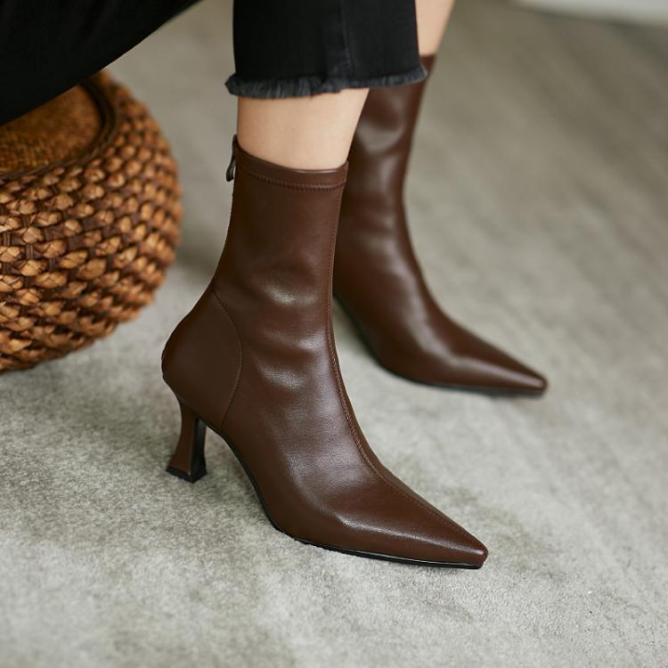 Bottes Femme à Talon Haut et Bout Pointu