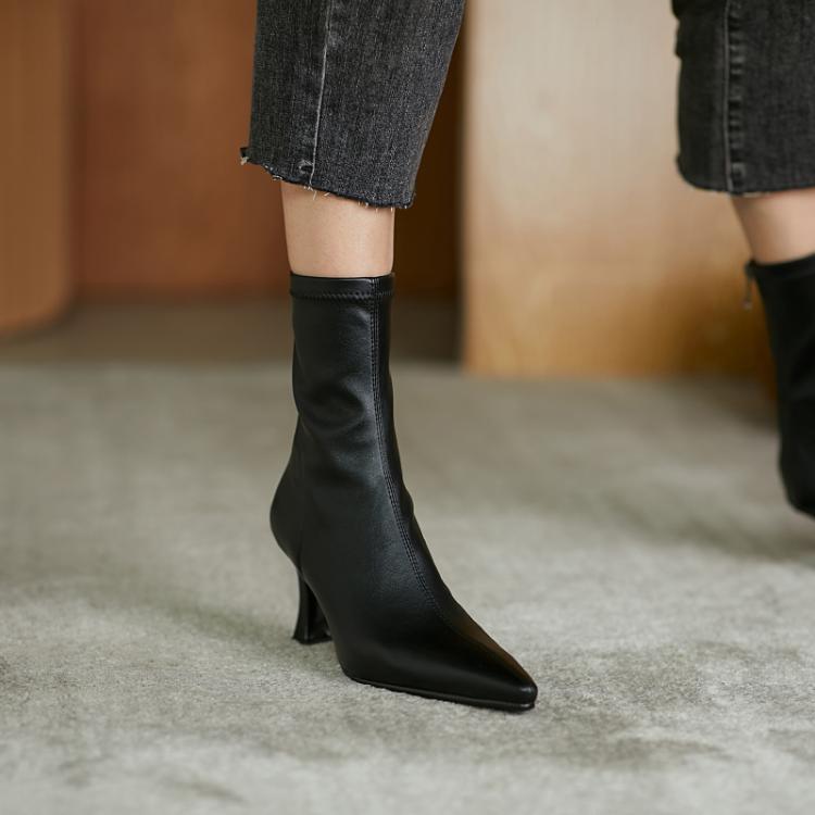 Bottes Femme à Talon Haut et Bout Pointu