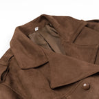 Manteau Trench en Velours de Daim