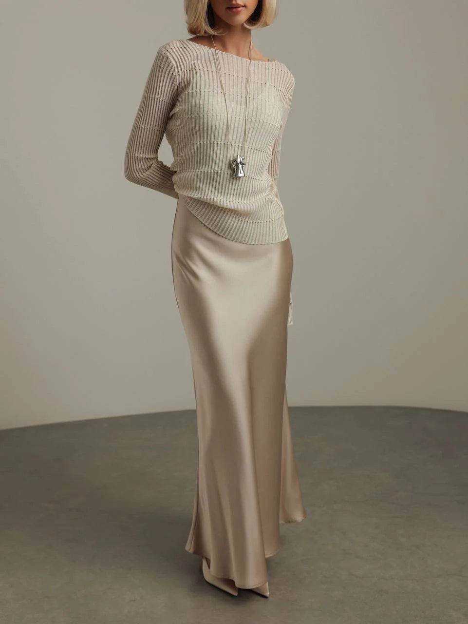 Robe Satinée Champagne