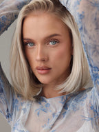 Robe "Blue Mist" en Tulle Transparent