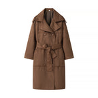 Manteau Trench en Velours de Daim