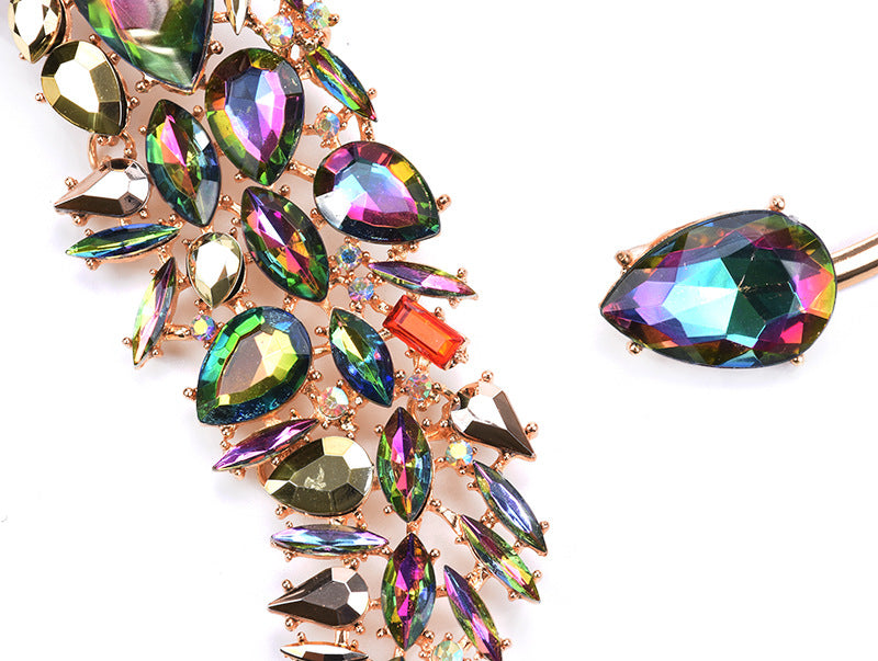 Collier Ras-de-Cou à Strass Multicolores – Éclat Ultime