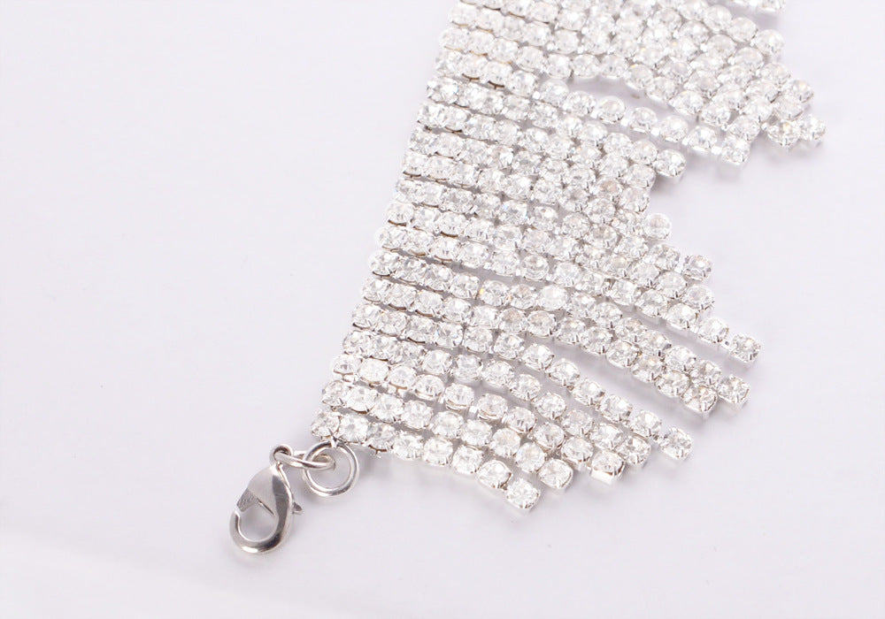 Collier Court Géométrique à Cristaux