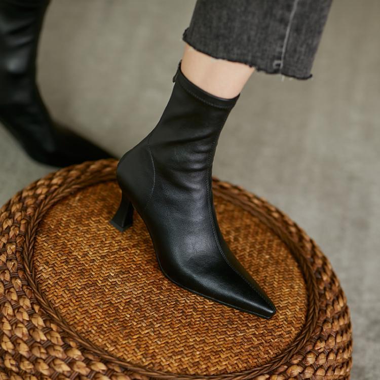 Bottes Femme à Talon Haut et Bout Pointu