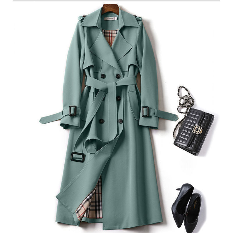 Trench Coat Long British Style