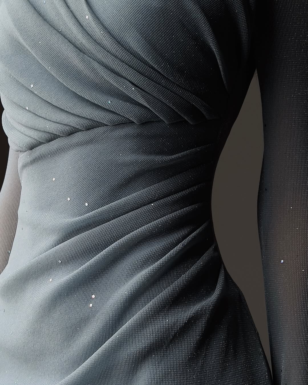 Robe midi en maille avec paillettes