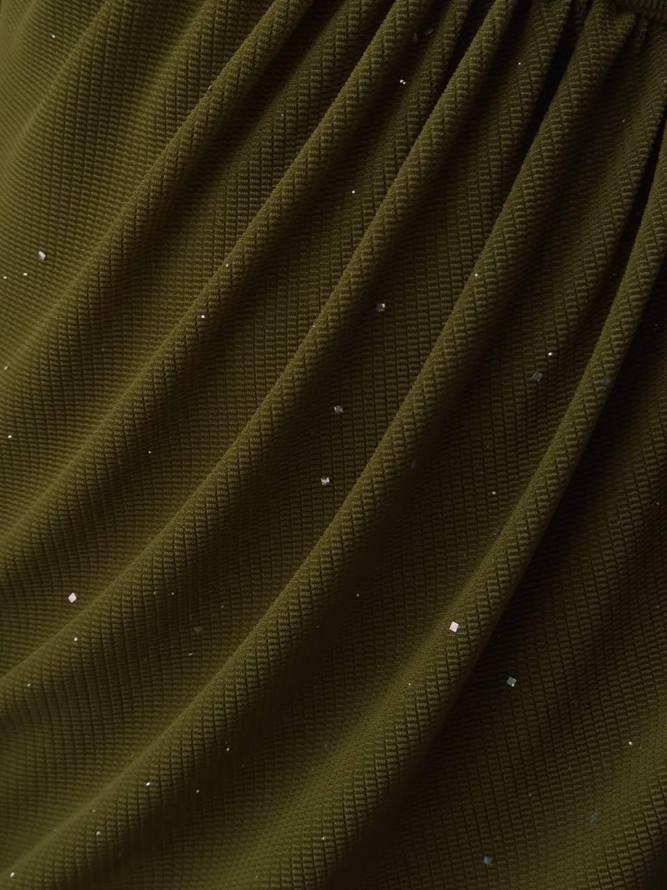 Robe midi vert olive moulante