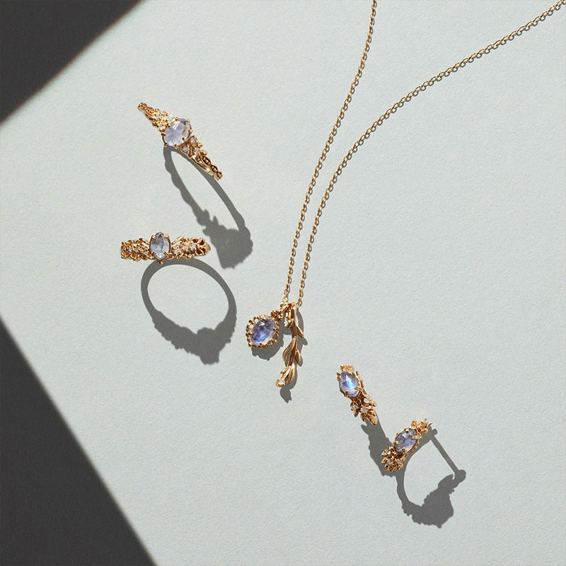 Bague Labradorite Olive Éthérée en Argent Sterling