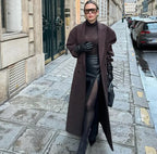 Manteau à Revers Élégant