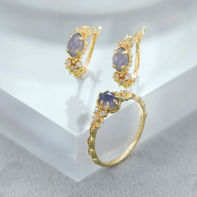 Bague Labradorite Olive Éthérée en Argent Sterling