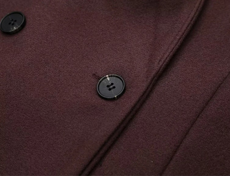 Manteau à Revers Élégant