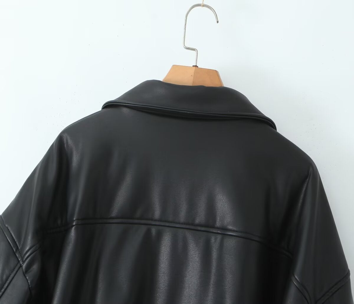 Veste Moto en Cuir Vegan