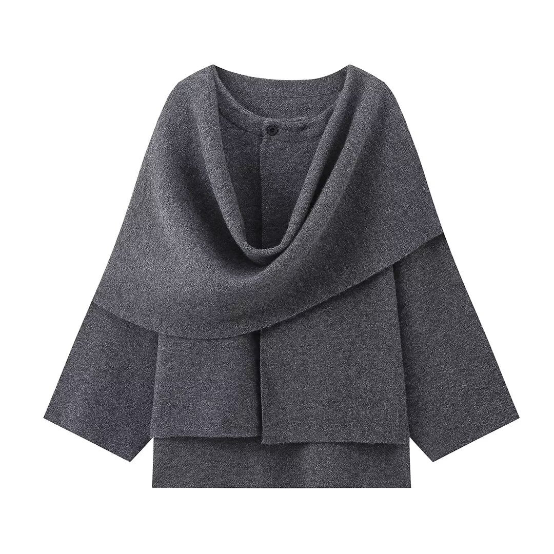 Veste Cape en Tricot
