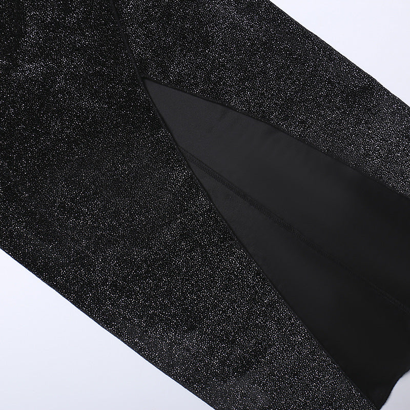 Robe Midi Éclatante en Velours