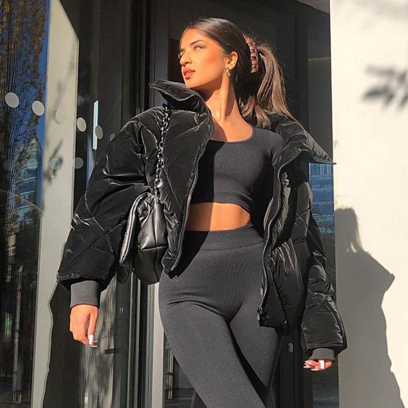 Doudoune matelassé en velours