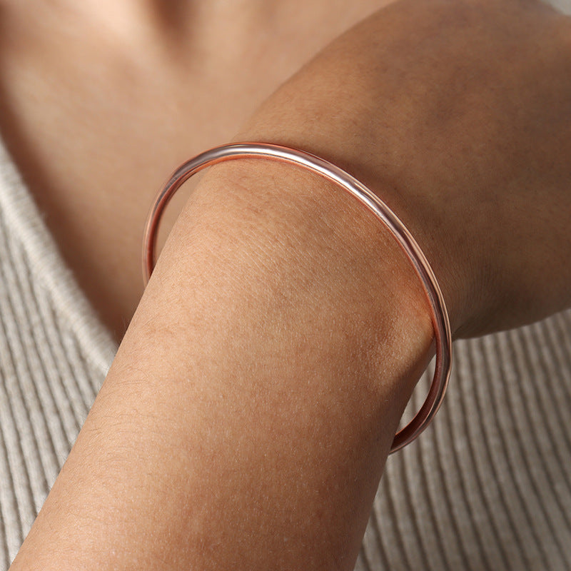 Bracelet à Anneaux Rétro Français  – Design Épuré et Intemporel